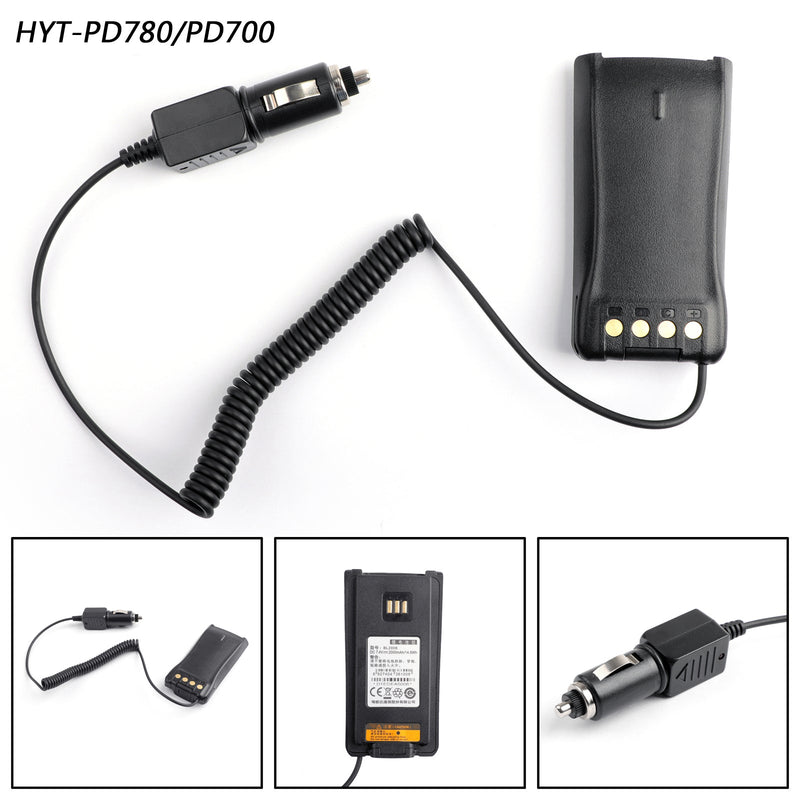 Accesorios para eliminador de batería de coche para Hytera PD780 PD700 Radio Walkie Talkie 