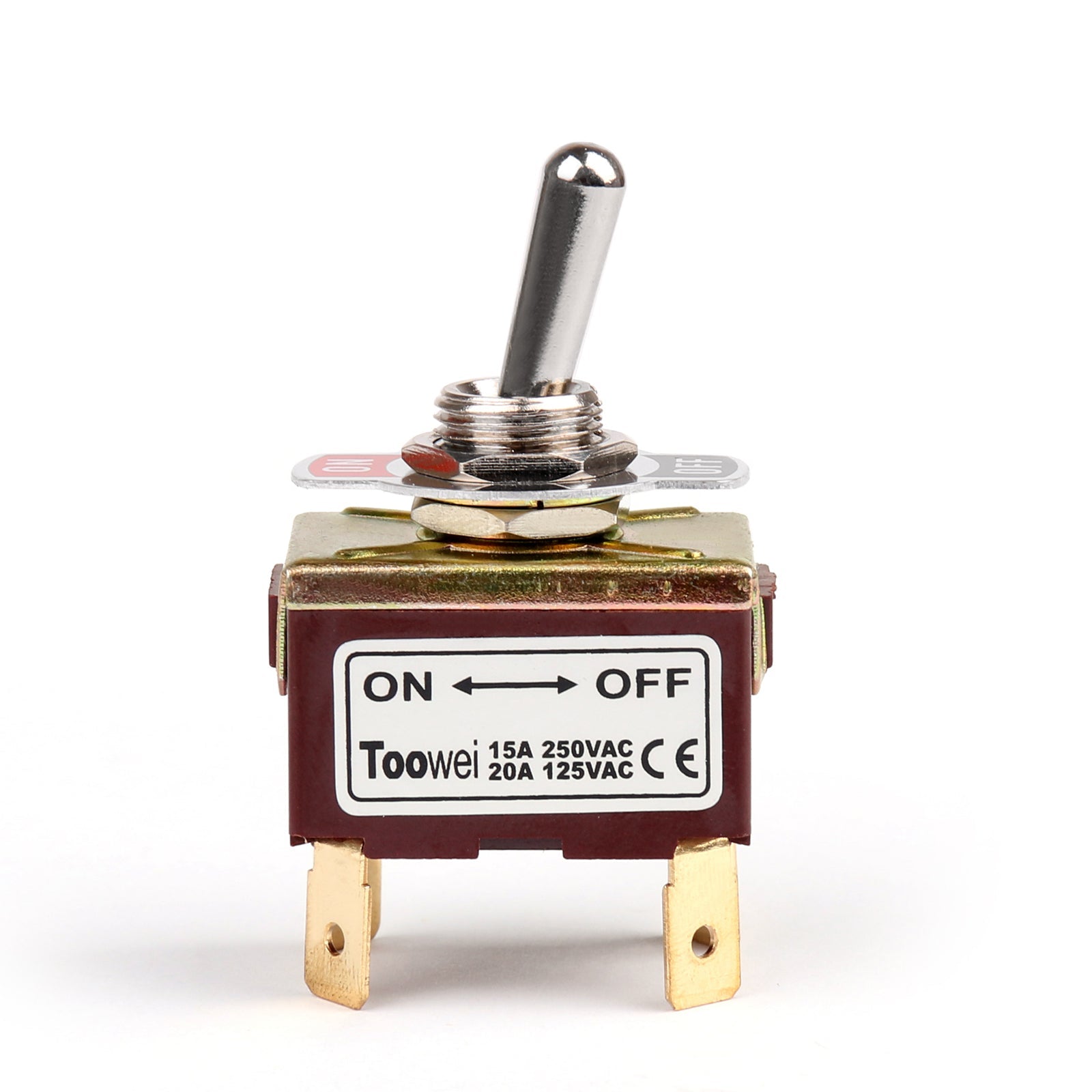 1Pcs 2 Terminal 4Pin ON-OFF 15A 250V Toggle Switch Boot DPST Industria