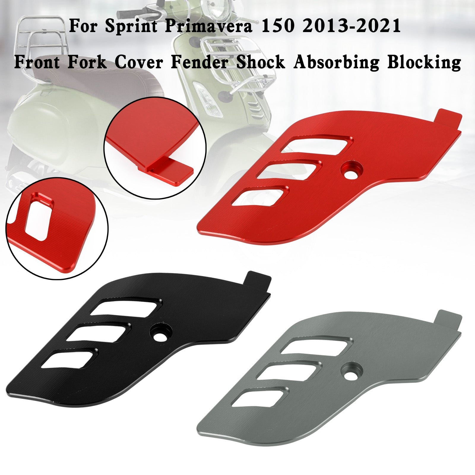 Front Fork Cover Fender Shock Absorbing Blocking For Vespa Sprint Primavera 150