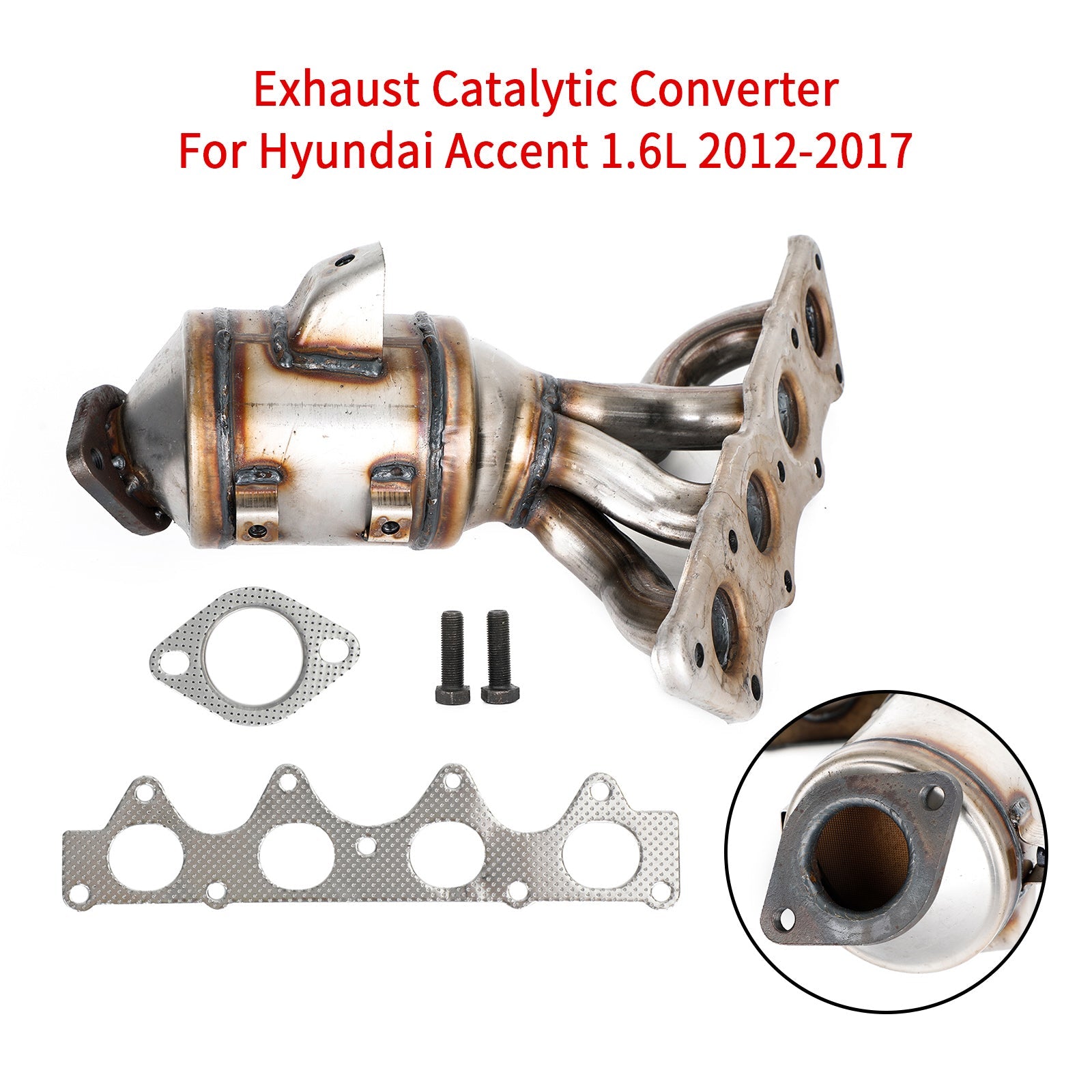 Exhaust Manifold Catalytic Converter For Hyundai Accent Veloster Kia Rio Soul