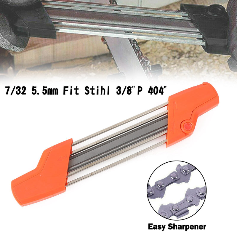 Kits de afilador de cadena de archivo de motosierra fácil 2 en 1 7/32 5,5mm ajuste Stihl 3/8 "P 404"