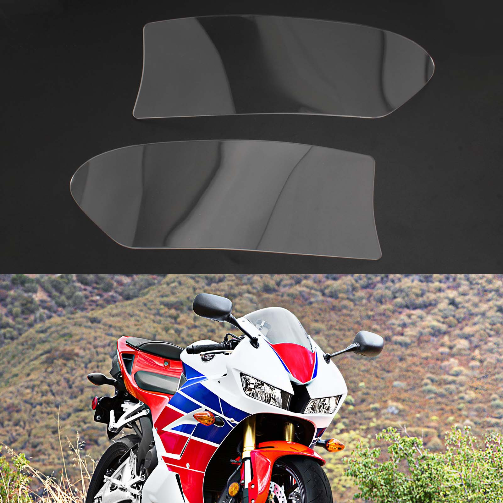 Front Headlight Lens Guard Protector Lens Fit For Honda Cbr 600 Rr 13-18 Smoke Generic