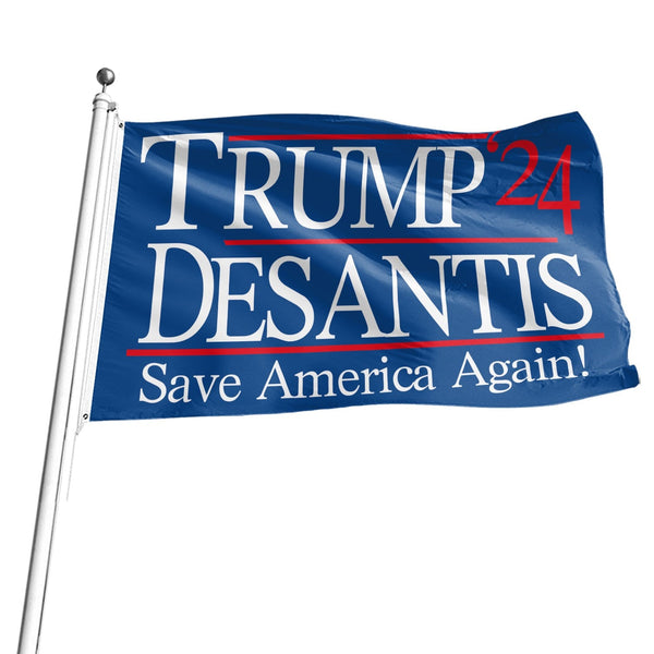 Save America Again Bandera de Donald Trump Trump Desantis 2024 Bandera de 3x5 pies