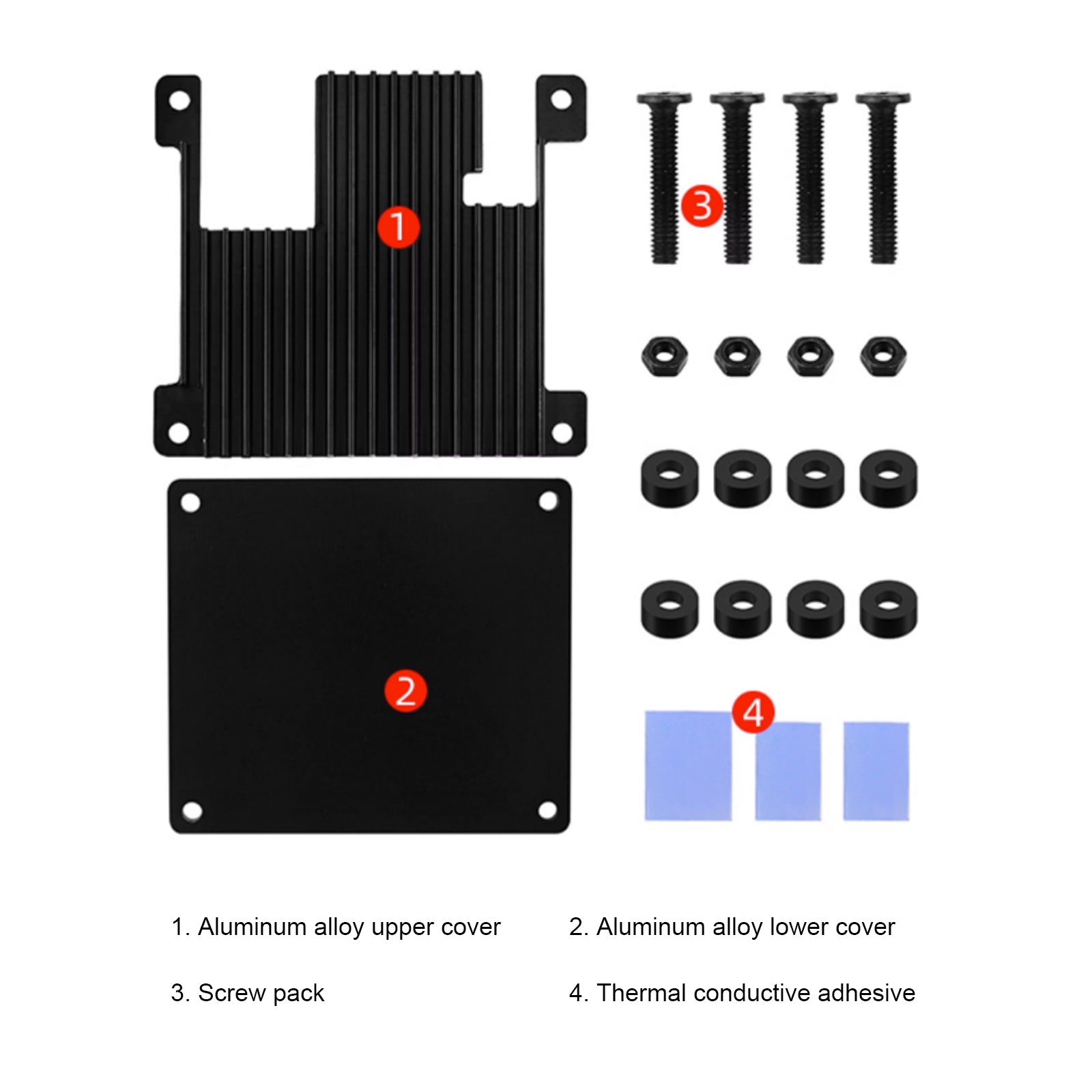 Enfriamiento protector del disipador de calor de la placa de desarrollo de aleación de aluminio naranja Pi Zero 3