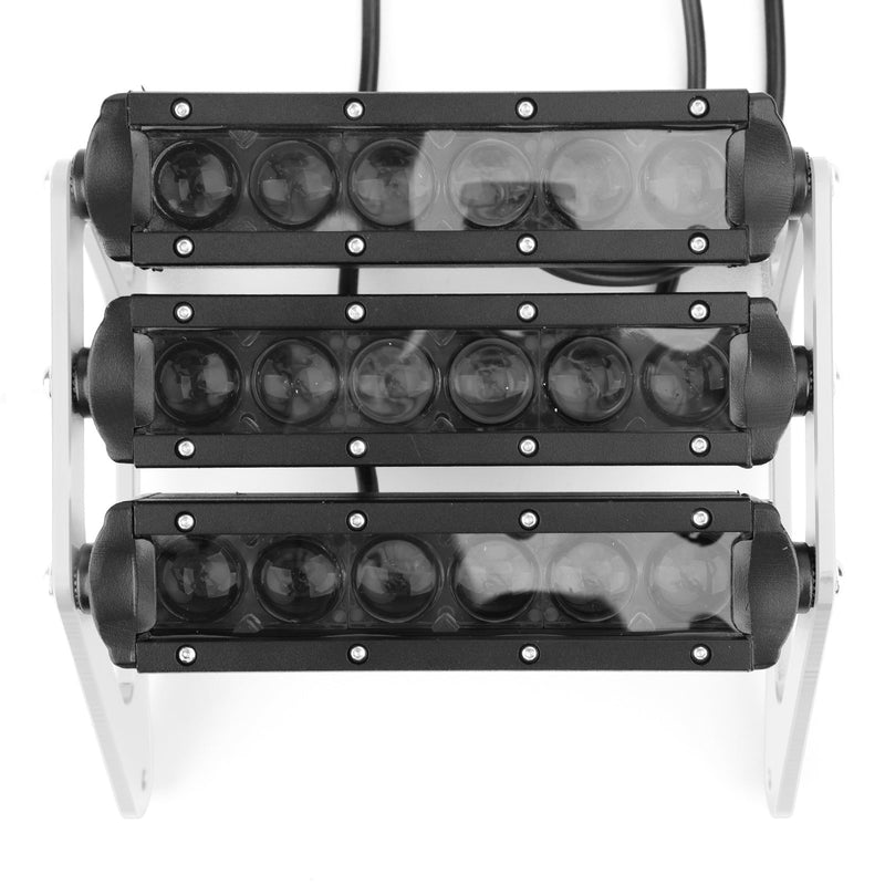 Faro LED modificado de 3 filas con luz blanca para Honda MSX125 Grom 13-19 plateado genérico