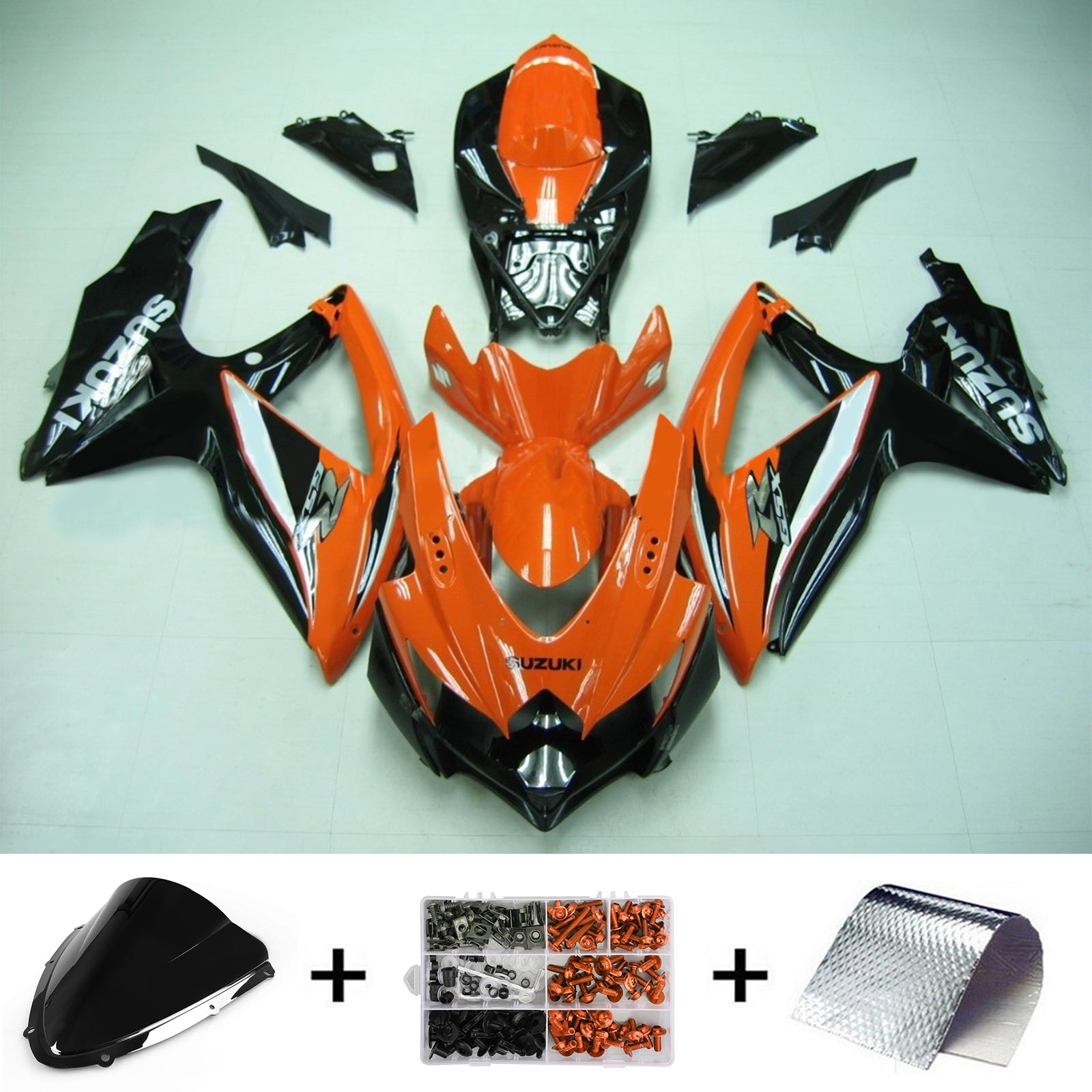 سوزوكي GSXR 600/750 2008-2010 الهدايا المجمعة هيكل السيارة البلاستيك ABS K8