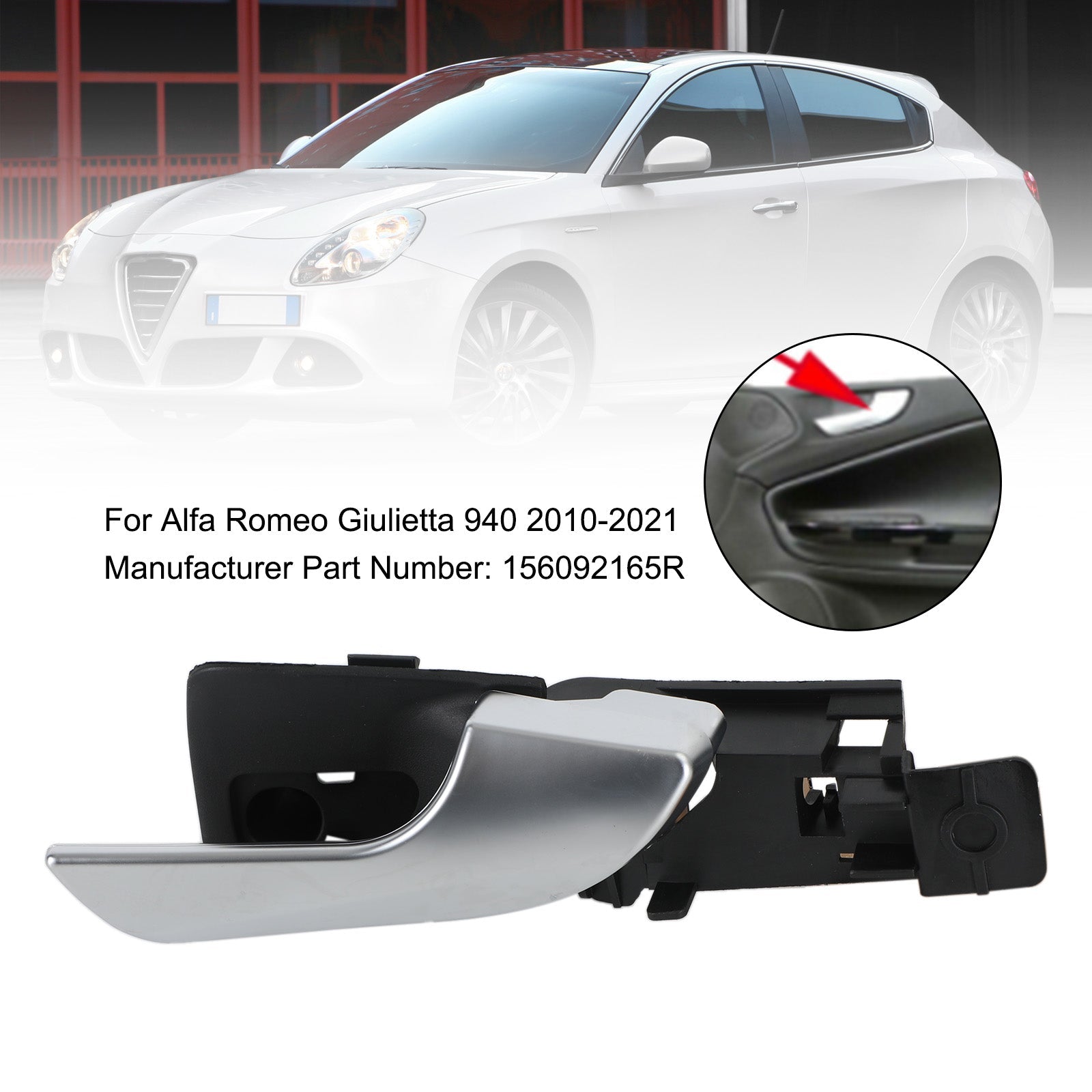 Inside Front Right Door Handle Opener For Alfa Romeo Giulietta 940 2010-2021 Generic