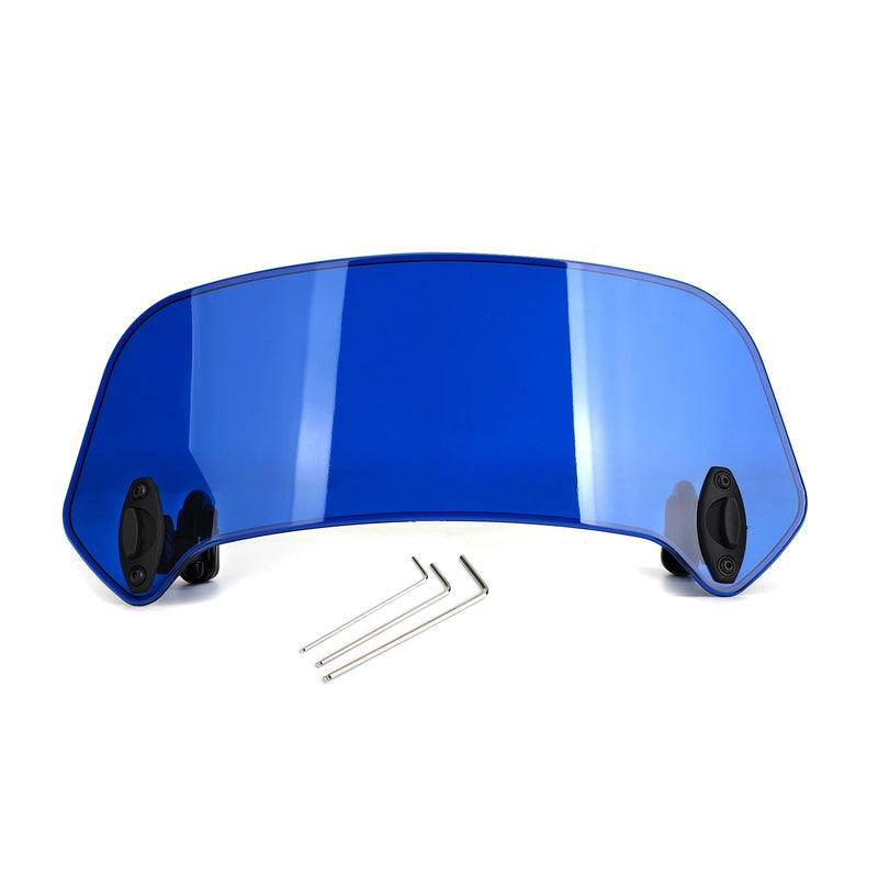 Deflector de viento universal ajustable con clip en la extensión del parabrisas, negro, genérico