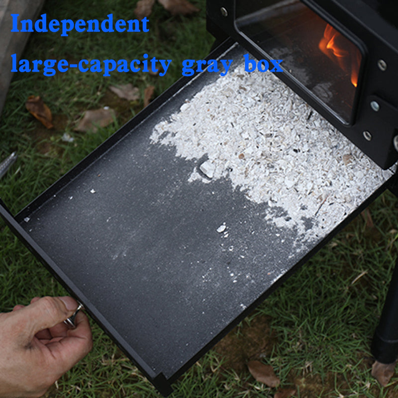 Outdoor Portable Tent Camping Wood Burning Stove with Pipe For Tent Cooking