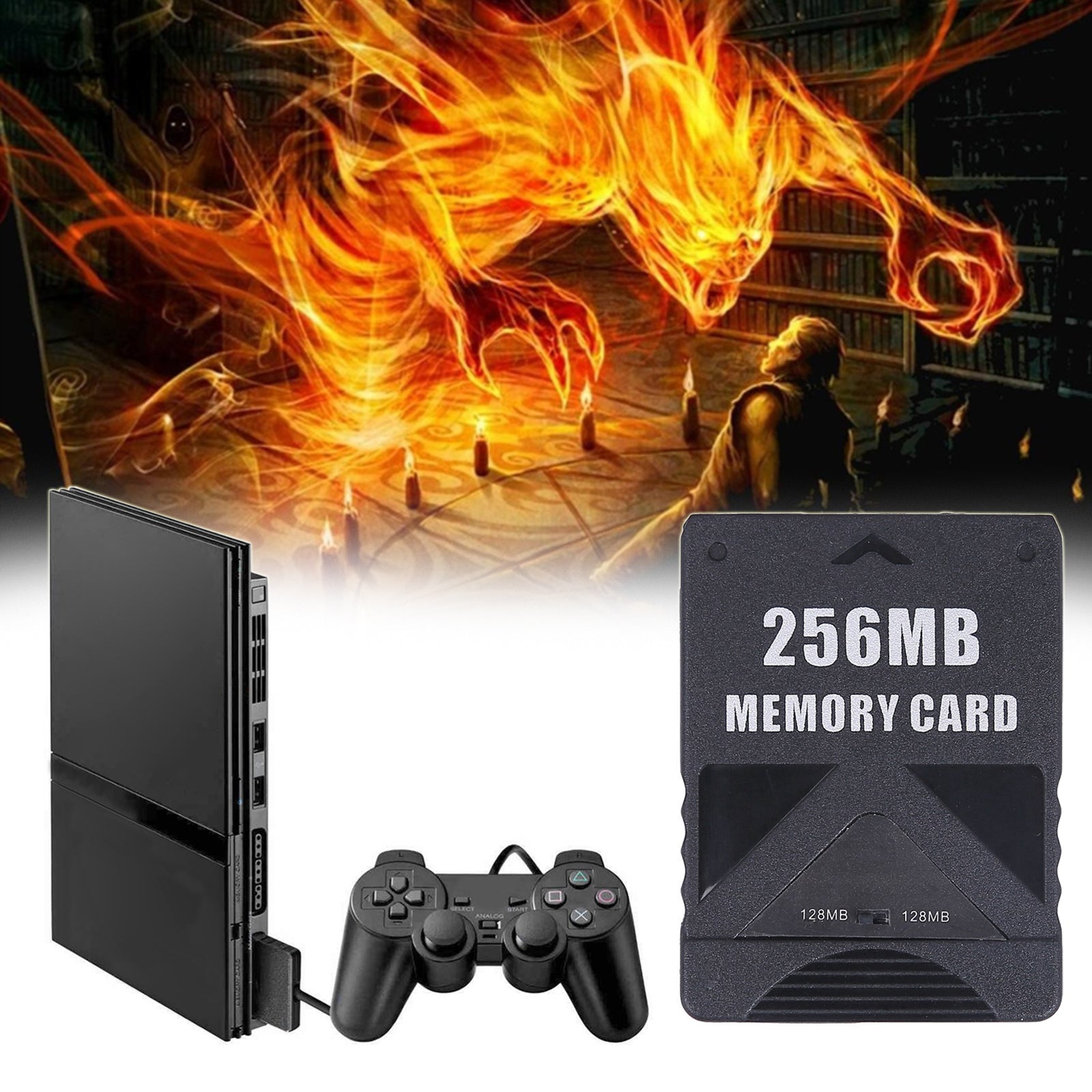 Memory Card for Sony 256MB Megabyte PS2 PlayStation 2 Slim Game Data Console