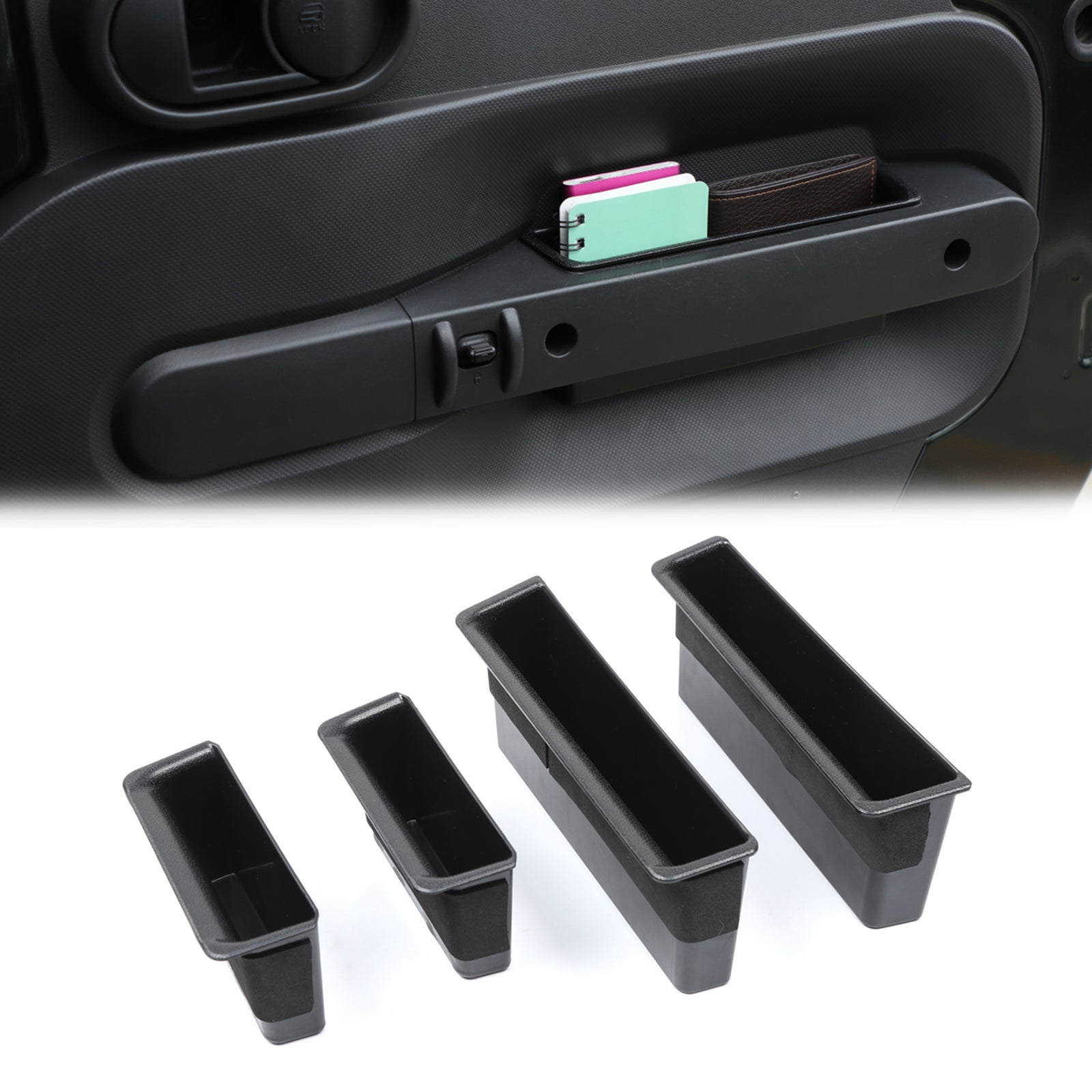 Door Handle Storage Box fit For Wrangler JK 2007 2008 2009 2010 2/4 Doors Black Generic