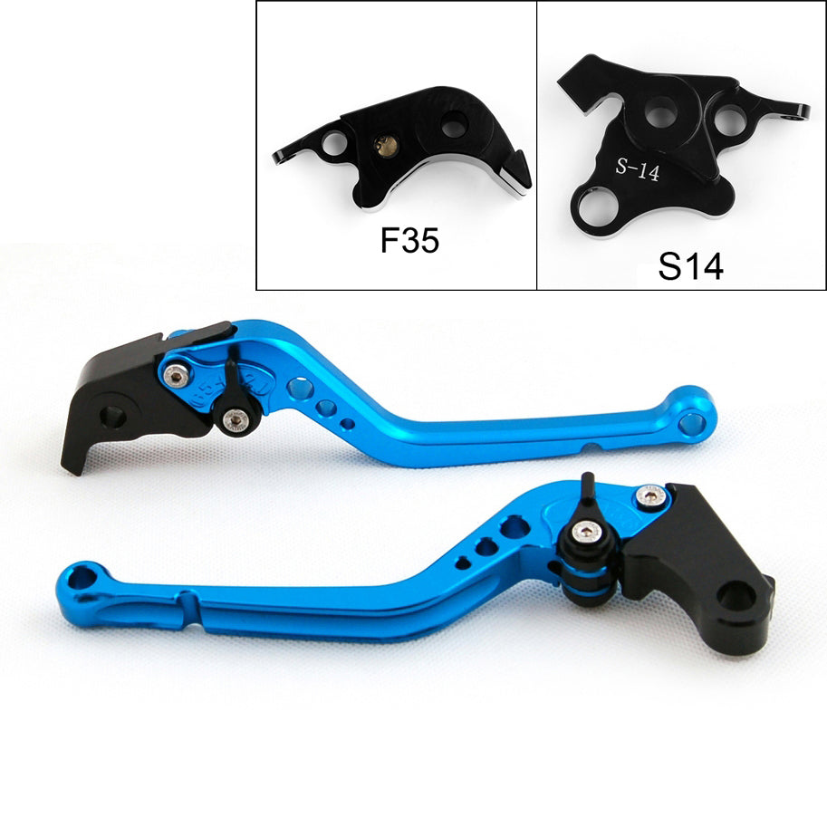 Long Brake Clutch Levers For Suzuki GSXR1000 GSXR 1000 2007-08 Black Generic