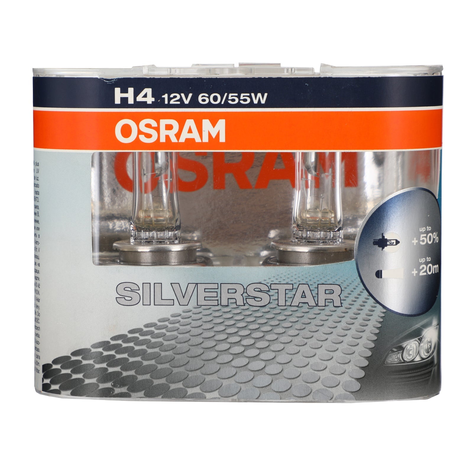 H7/H4/H1 For OSRAM SILVERSTRA Headlight 12V +20M Up To +50% Light Generic