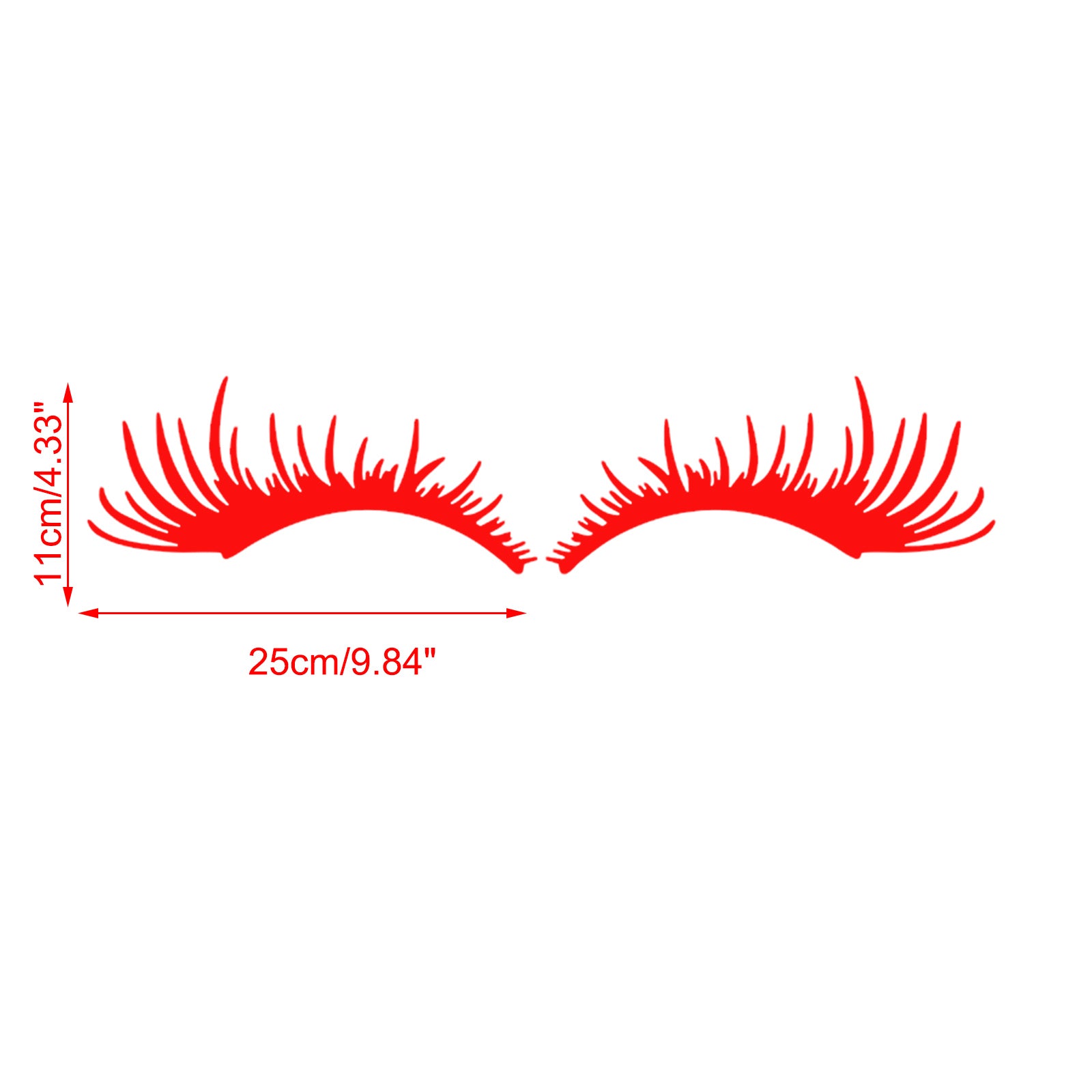 Car Headlight Eyelash Sticker Eyebrow Decal for Porsche Volkswagen Beetle Black Generic