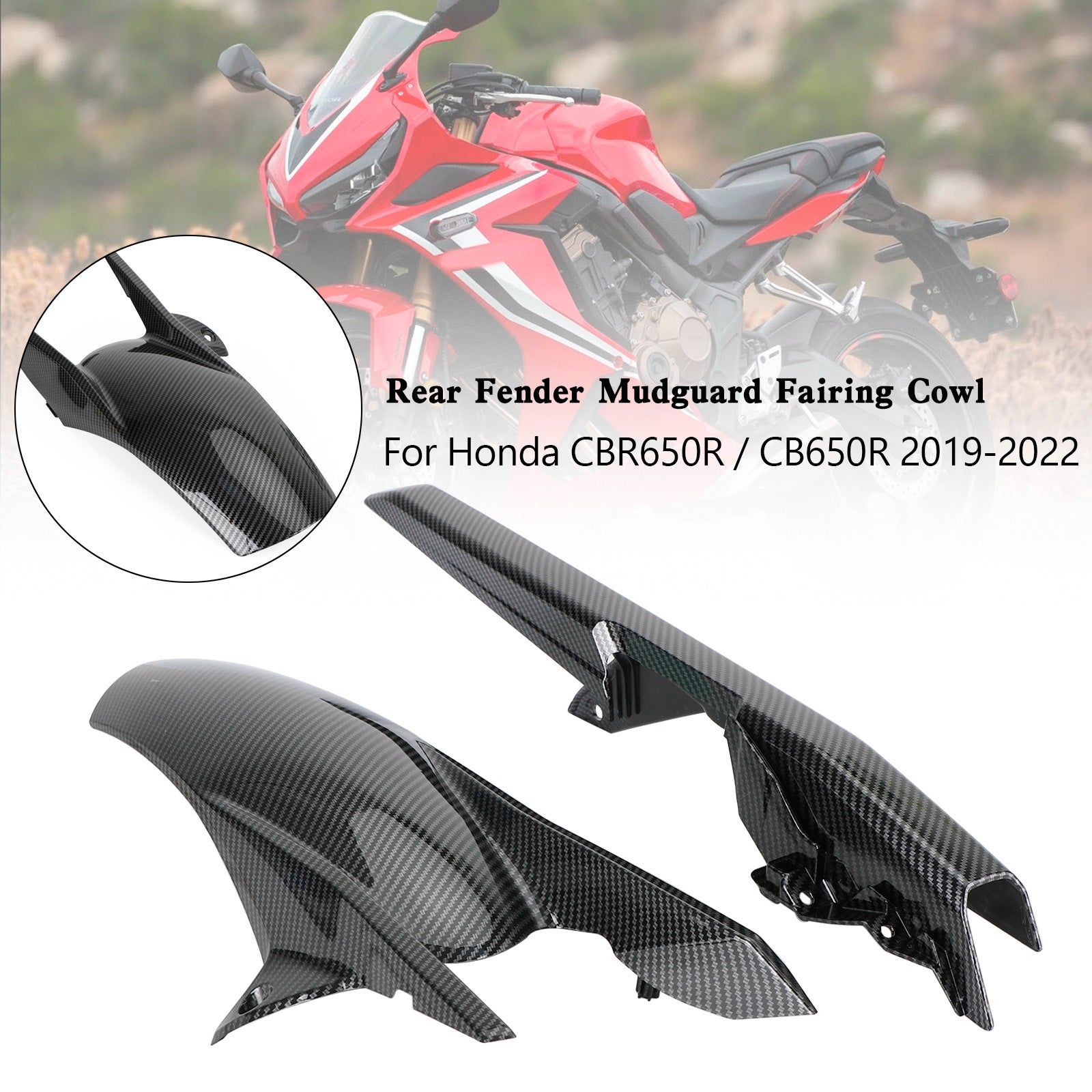 Rear Fender Mudguard Fairing Cowl For Honda CBR650R CB650R 2019-2022