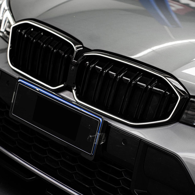BMW 3 Series G20 G28 2023-2024 شبكة شبكية أمامية سوداء بخط مزدوج