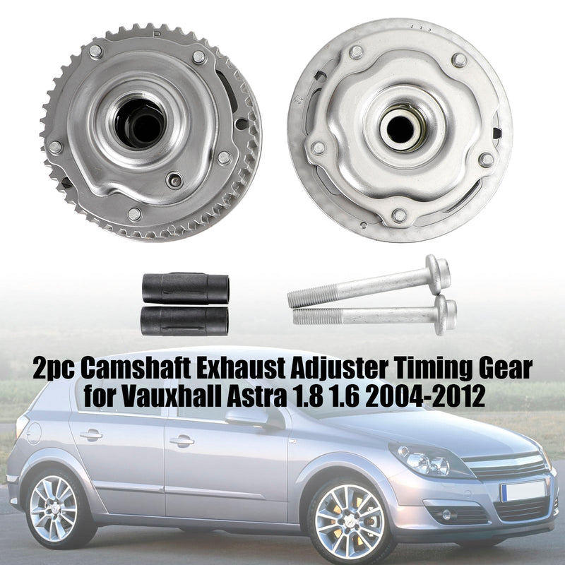 2004-2012 Vauxhall Astra 1.8 1.6 1.6i MKV Estate 2pc Camshaft Exhaust Adjuster Timing Gear 55567049 55567048