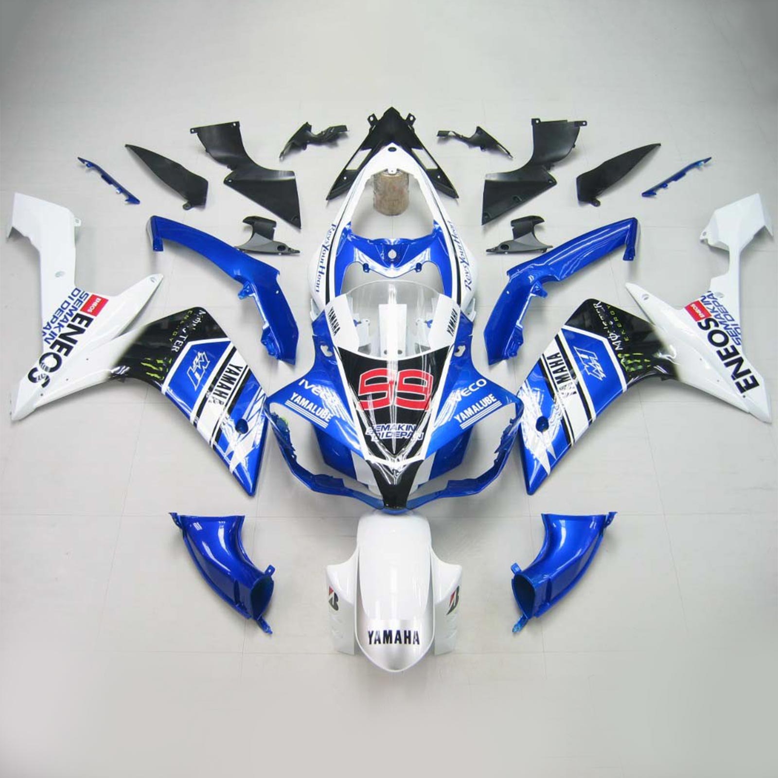 Kit Carenado Para Yamaha YZF 1000 R1 2007-2008 Genérico