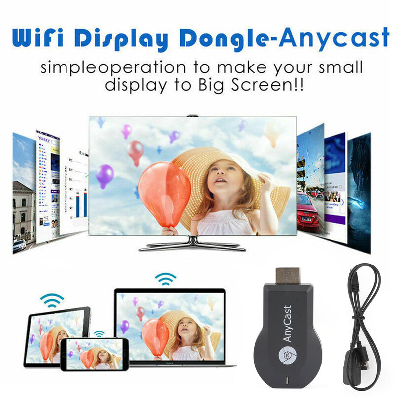 Pantalla Receptor Dongle Streamer Anycast 4K M4+ Air Play HDMI TV Stick WIFI