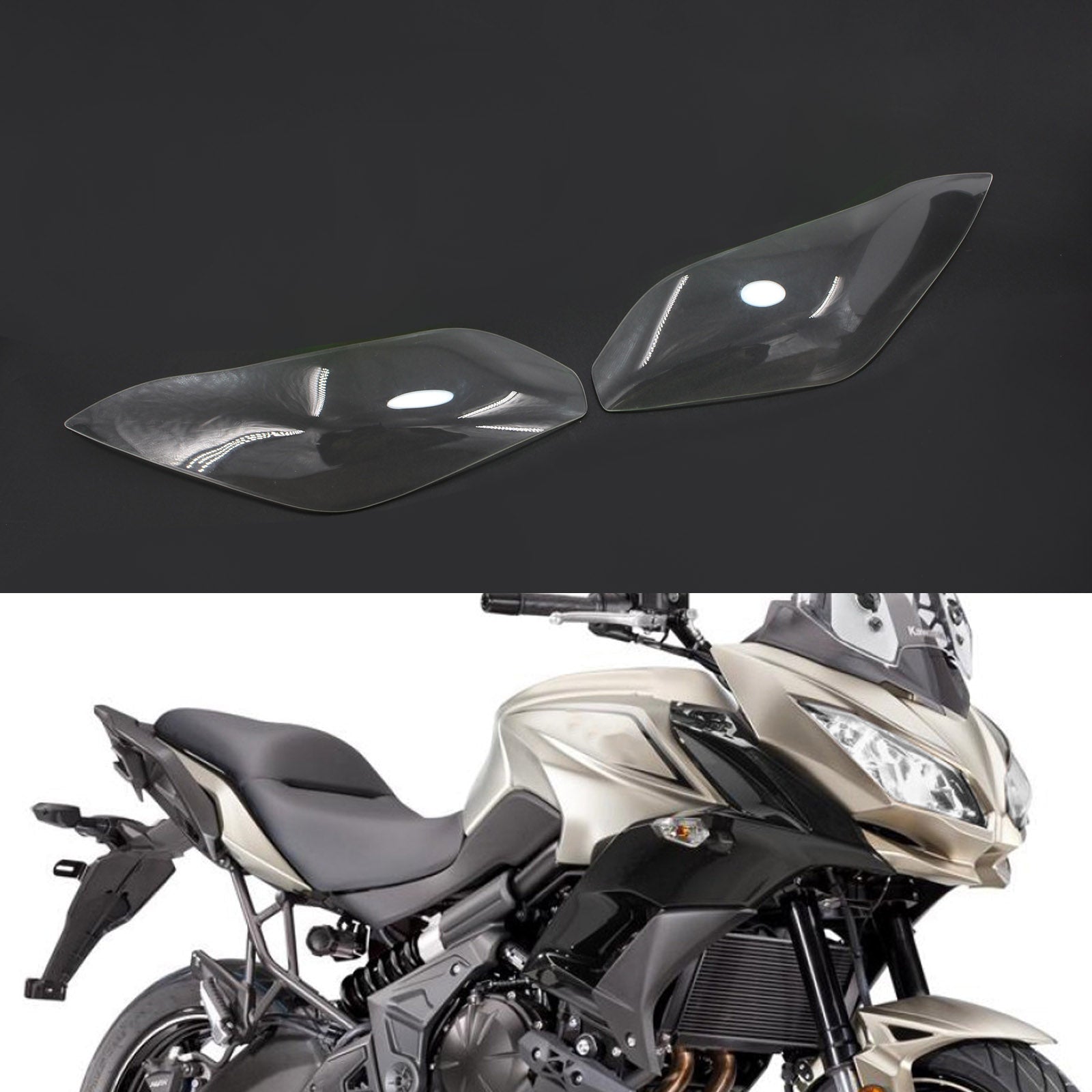 Headlight Lens Guard Protector For Kawasaki Ninja 300 Versys 650 15-17 Smoke Generic