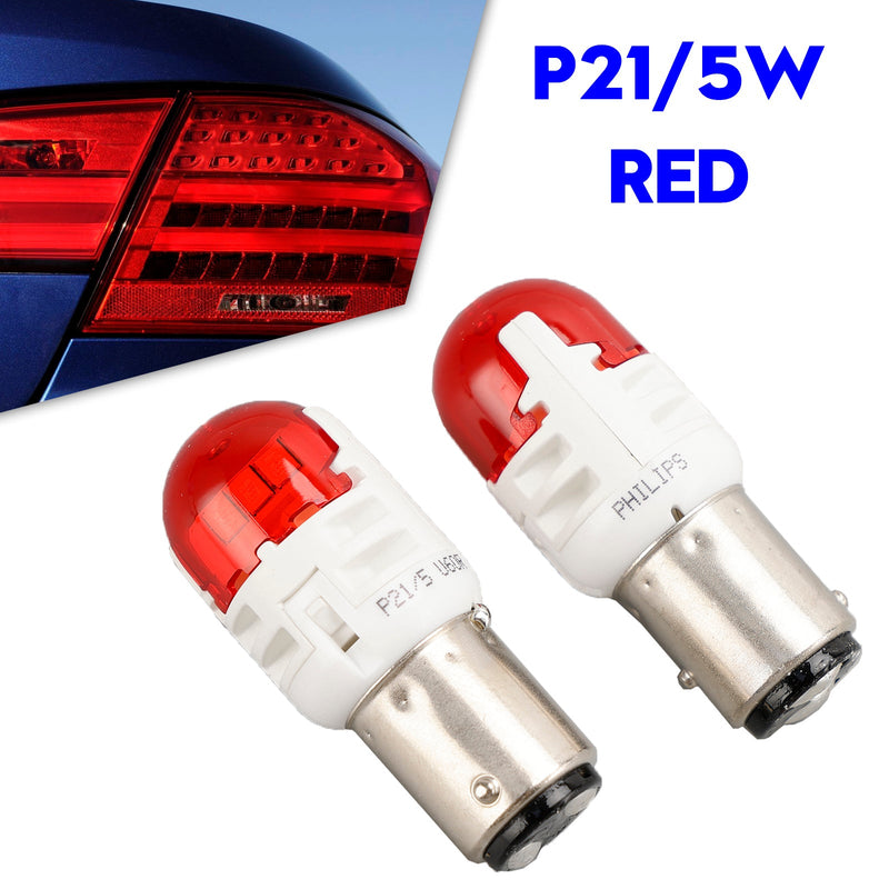 Para Philips 11499RU60X2 Ultinon Pro6000 LED-ROJO P21/5W Rojo Intenso 75/15lm