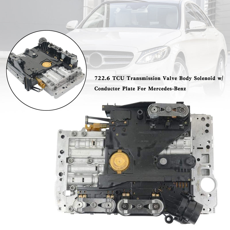 2001-2005 Mercedes-Benz C240 ​​C320 722.6 TCU Cuerpo de válvula de transmisión solenoide con placa conductora