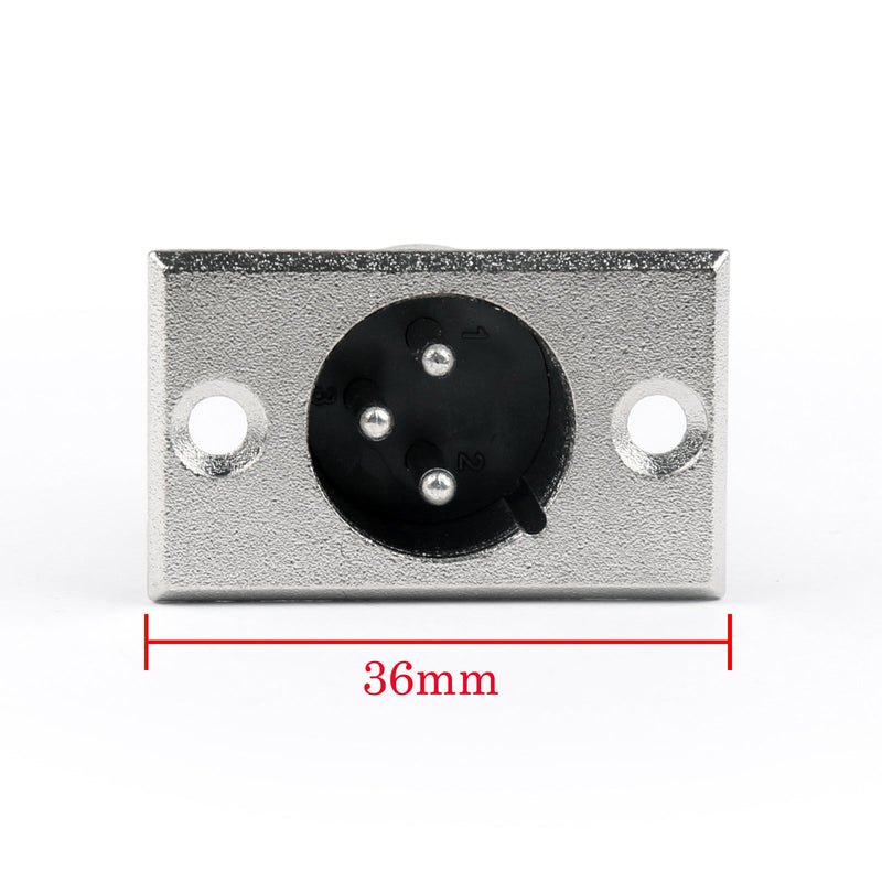 10Pcs XLR 3Pin Metal Male Jack Panel Mount Chassis PCB Socket For Microphone