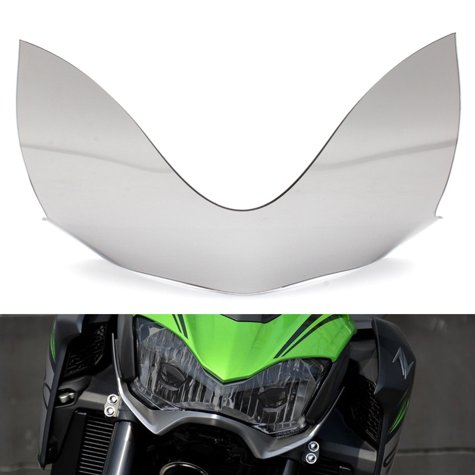 Front Headlight Lens Guard Protector Lamp Lens Fit For Kawasaki Z900 17-19 Smoke Generic