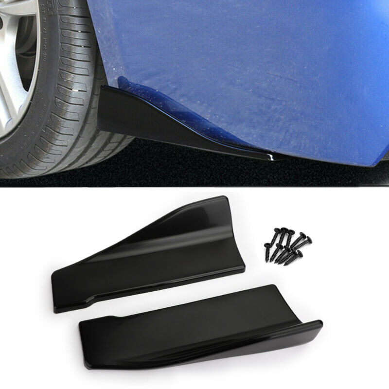 2 uds 35cm falda Spoiler extensión de labio trasero Rocker Splitters Winglet Wings negro genérico