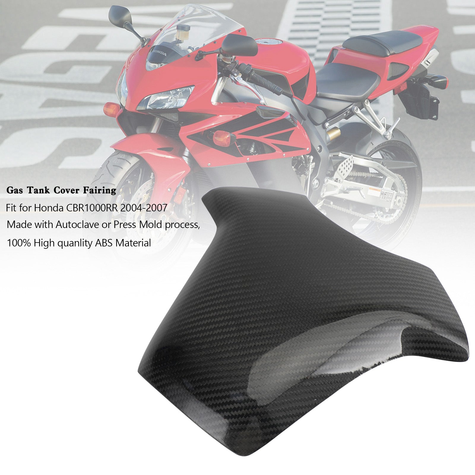 Honda CBR1000RR 2004-2007 Carbon Gas Tank Cover Panel Fairing Protector