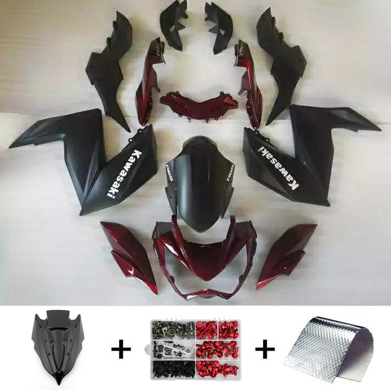 كاواساكي Z250 Z300 2015-2016 Fairing Kit هيكل السيارة بلاستيك ABS