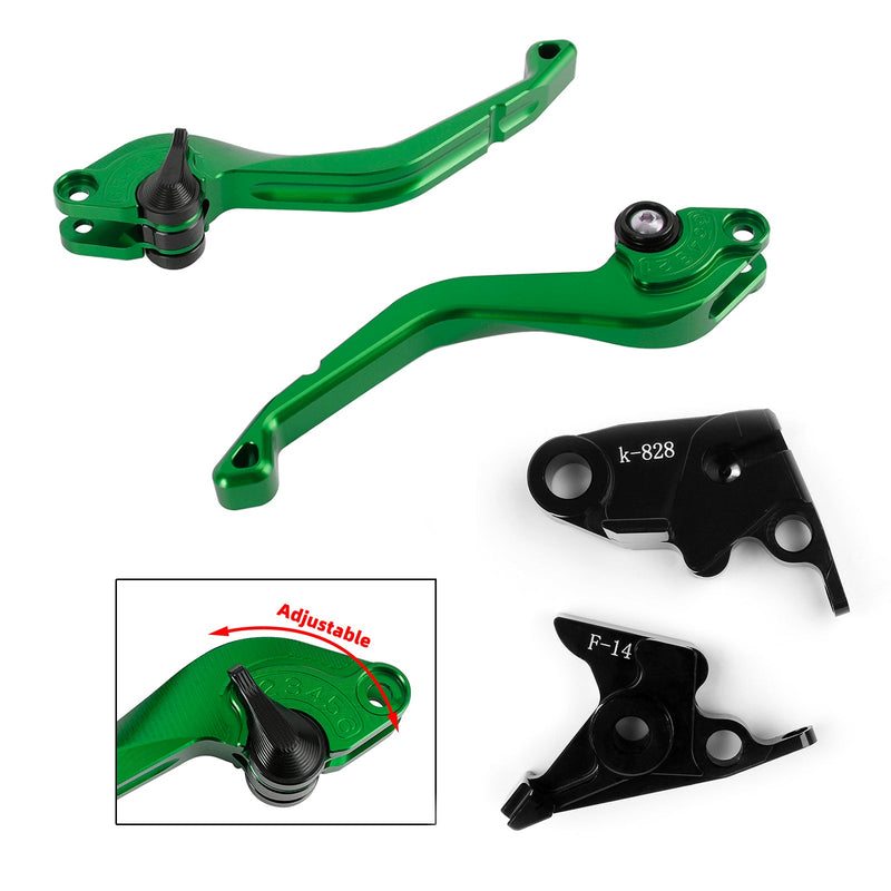 Palanca de freno de embrague corto CNC Kawasaki ZZR600 ZX6R ZX9R ZX10R Z1000