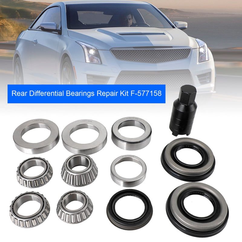 Cadillac CTS 2014-2019 V4 V6 Kit de reparación de cojinetes diferenciales traseros F-577158 Lm50134R 22993016 92230584 F-574658