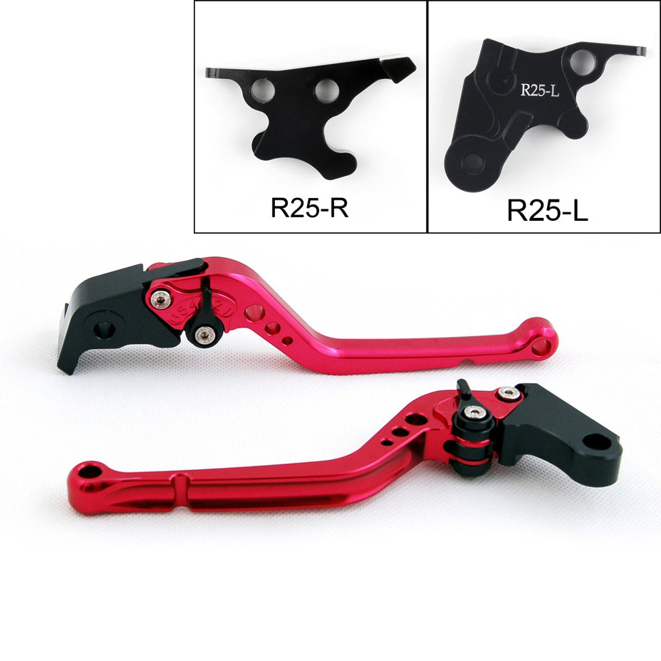 Long Brake Clutch Levers For Yamaha YZF R3 2015 YZF R25 2014-2015 Black Generic