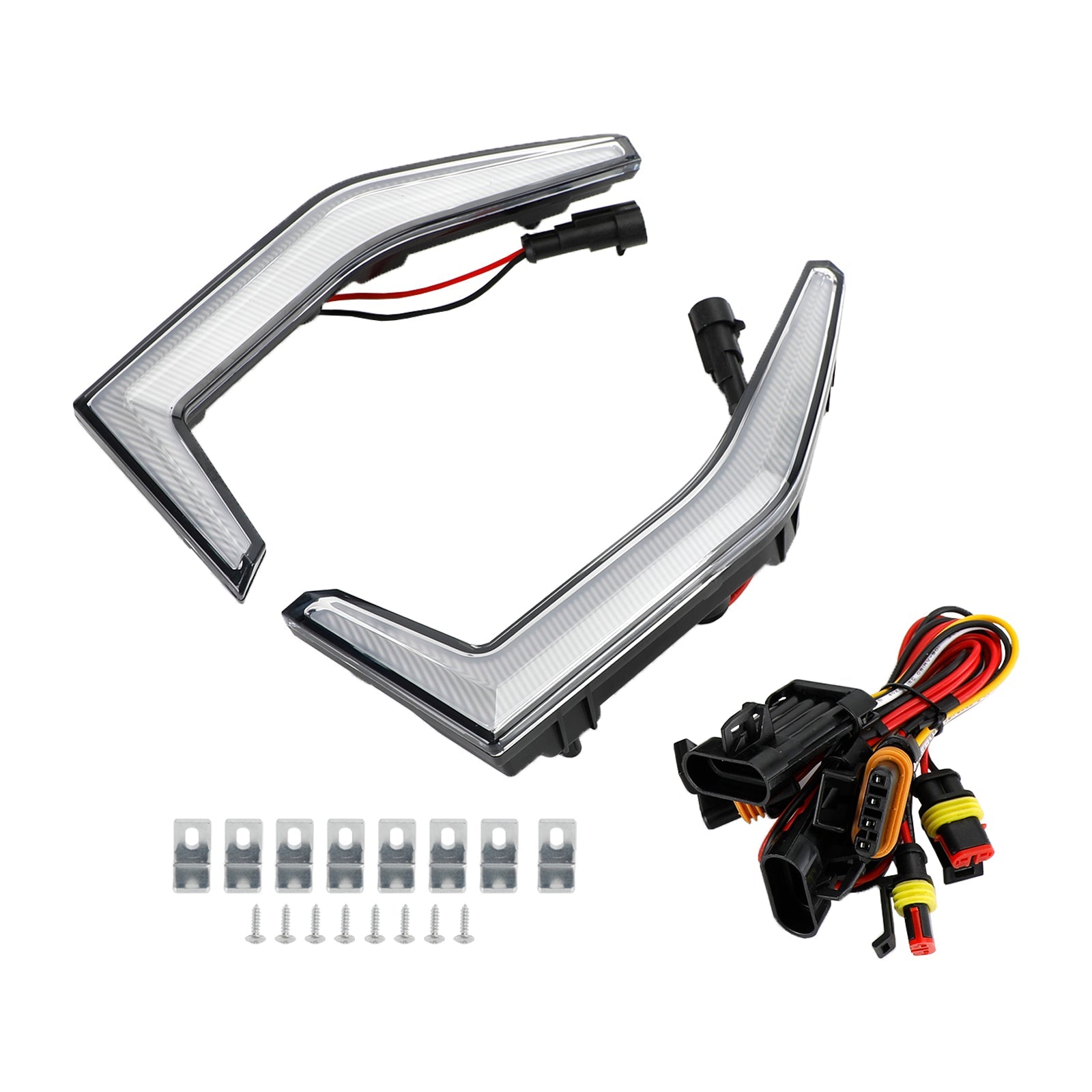 مصابيح Kawasaki Teryx KRX 1000 2020-2023 Fang Accent Grill LED للضوء الأمامي