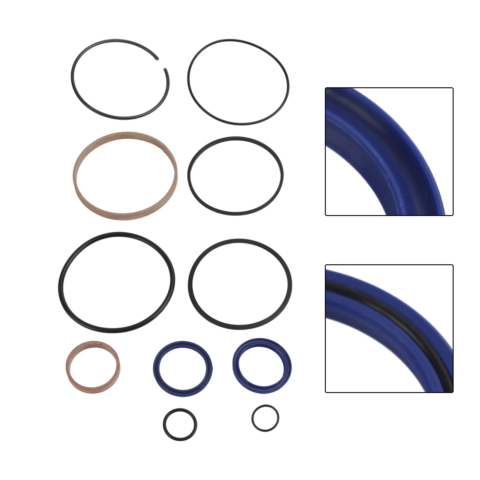 Kit de sello de reconstrucción de cilindro divisor de troncos hidráulico de cilindro de varilla de 4,5" de diámetro x 1,75"