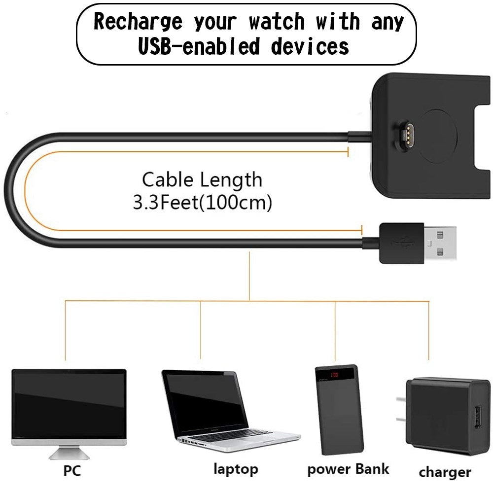 USB Charging Cradle Dock Cable Charger Fit for Garmin Fenix 5 5S 5X Plus Watch