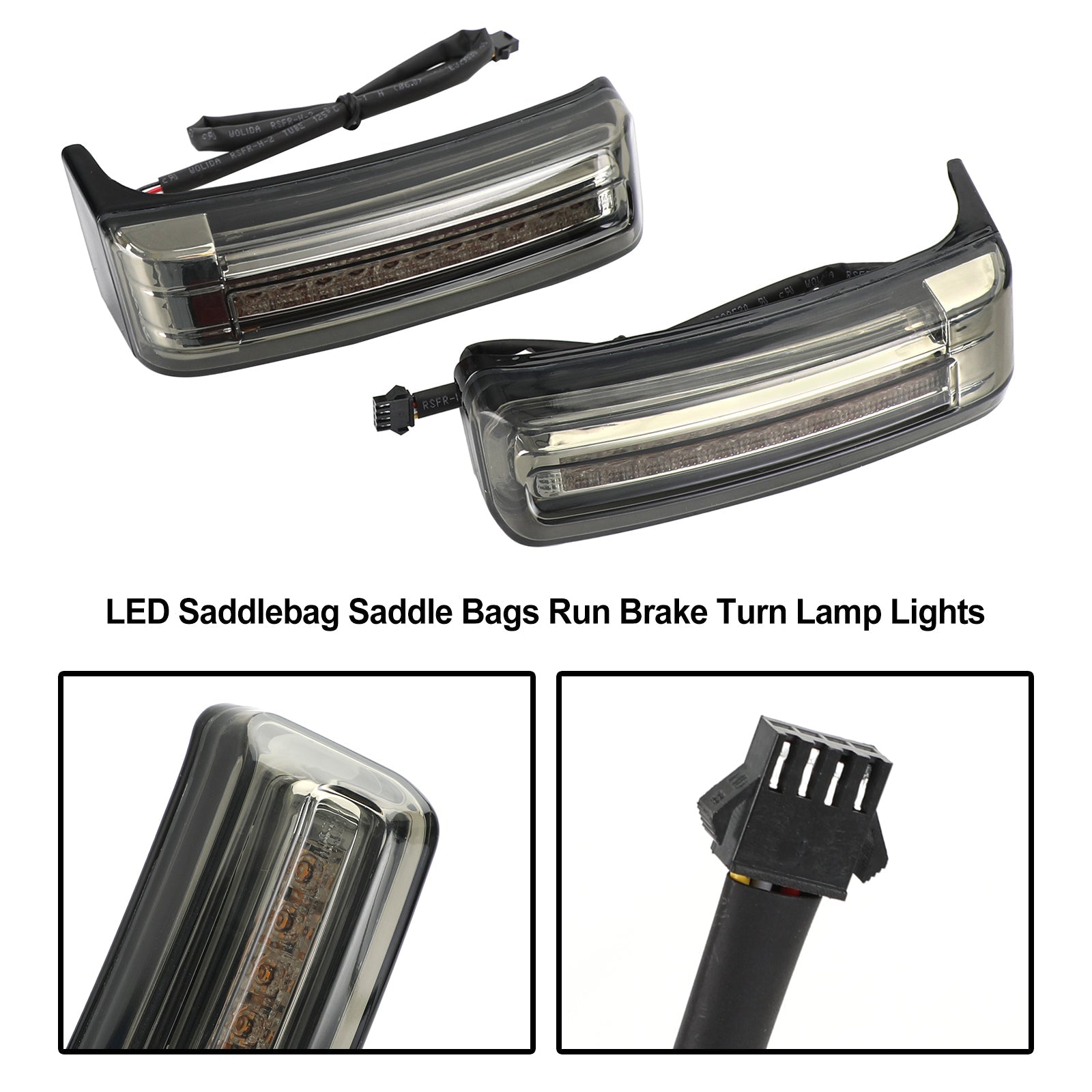 LED Saddlebag Saddle Bags Run Brake Turn Lamp Lights For Touring 2014-2021 Generic