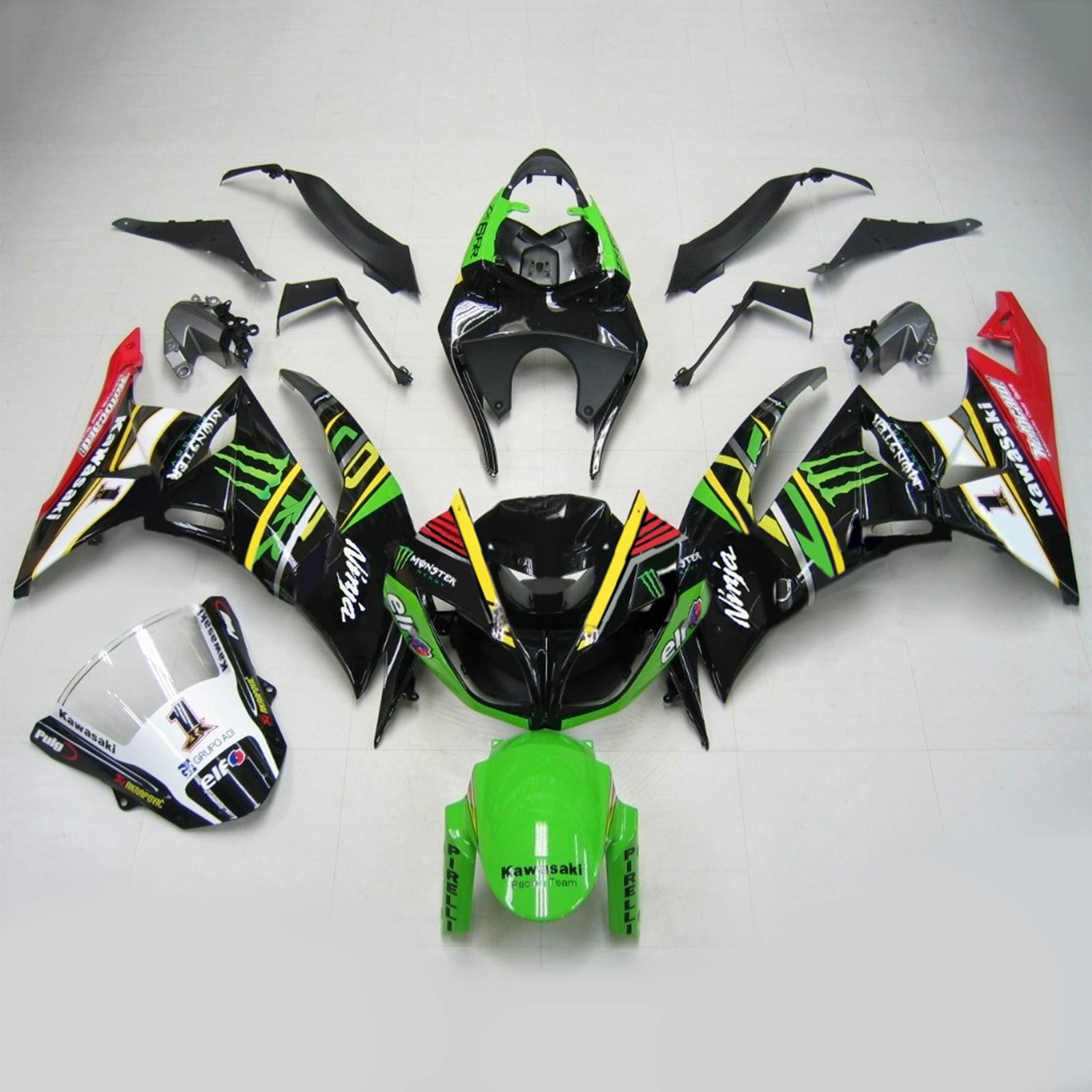 Kit Carenado Para Kawasaki ZX6R 636 2009-2012 Genérico