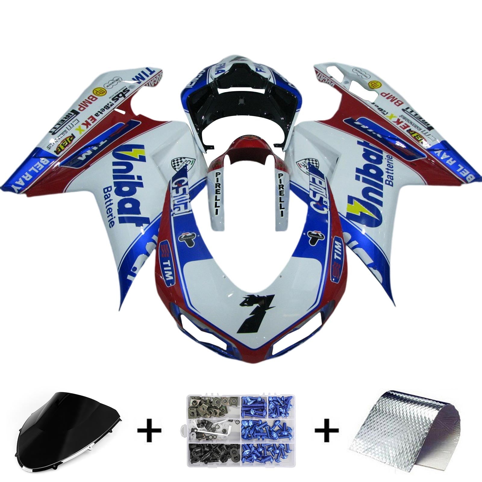 Ducati 1098 1198 848 2007-2011 Kit Carenado Carrocería ABS