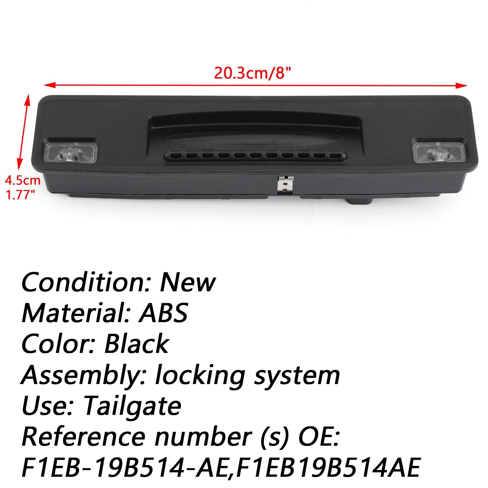 Boot Tailgate Handle Trunk Handle Switch F1EB-19B514-AE for FORD FIESTA VII Generic