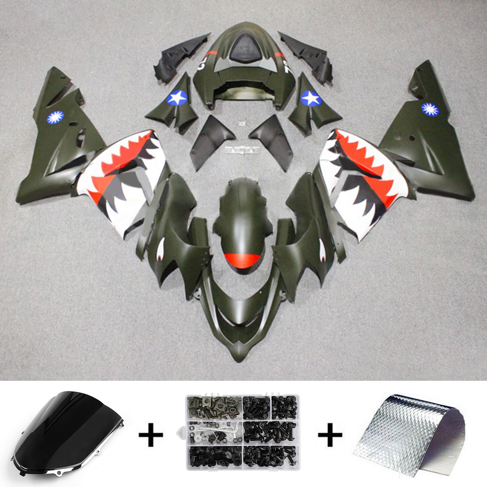 Kawasaki ZX10R 2004-2005 Fairing Kit Bodywork Plastic ABS