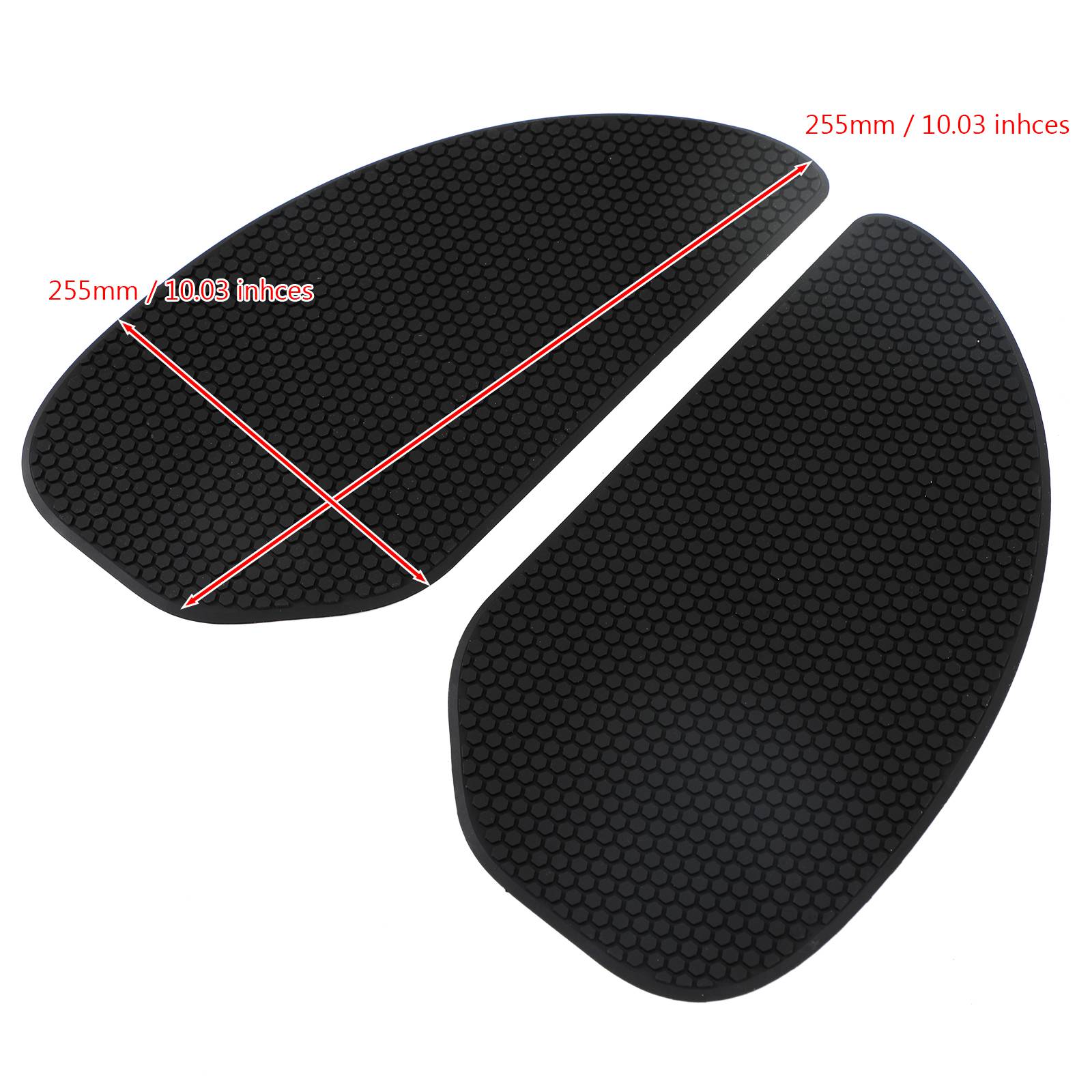 2x Side Tank Traction Grips Pads For Cafe Racer Custom Bobber Chopper Clubman Generic