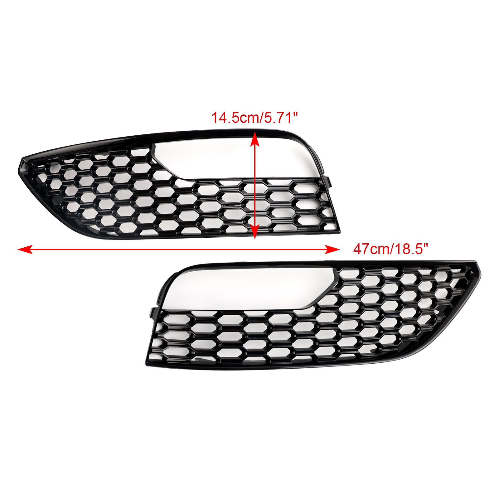 Audi A3 2012-2016 Mesh 2PCS Front Bumper Fog Light Surround Cover Grille