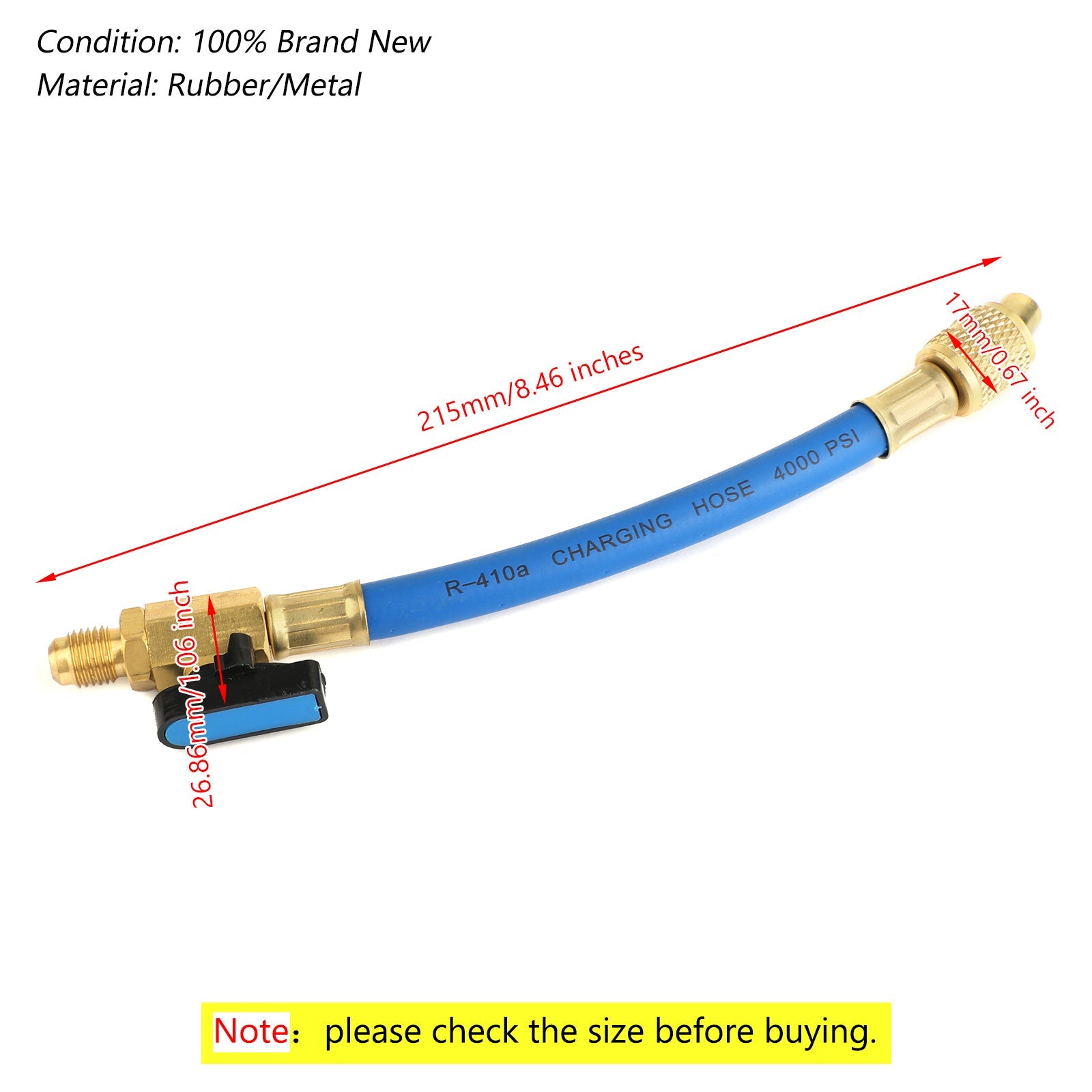 3x خراطيم شحن التبريد A/C ذات المقياس المنوع لـ R134a R410a