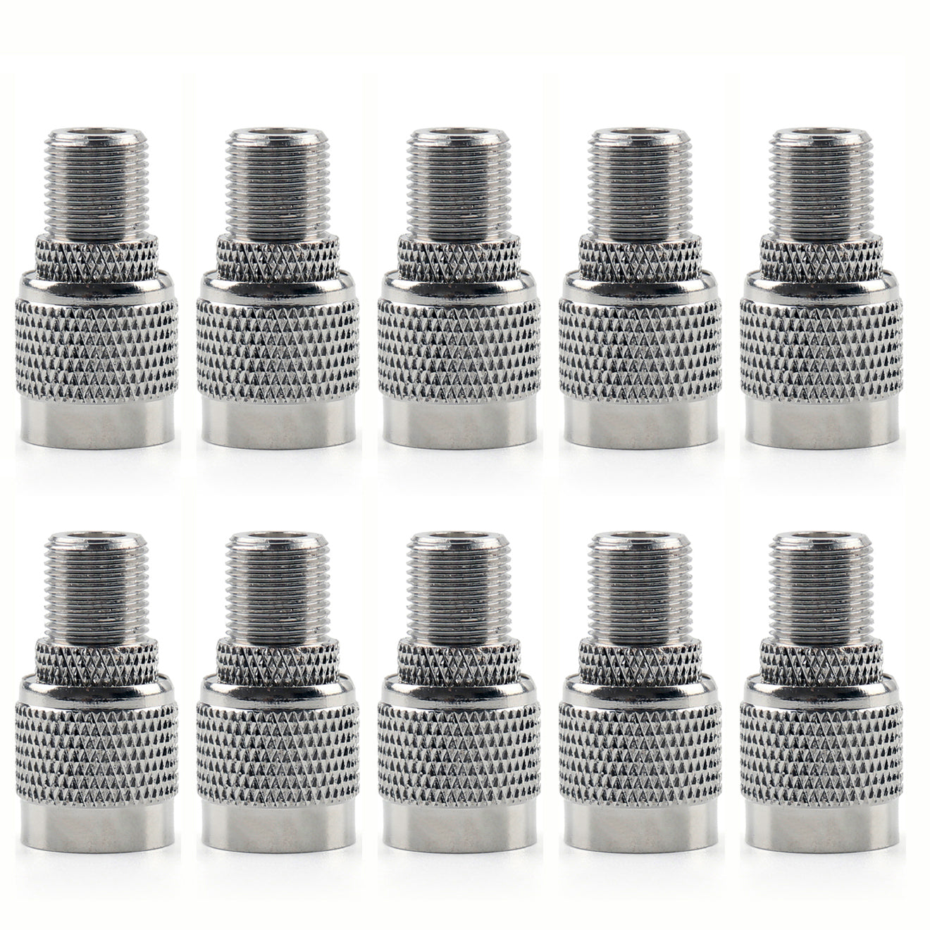 10Pcs Adapter TNC Male Plug To F TV Female Jack RF Connector Straight M/F