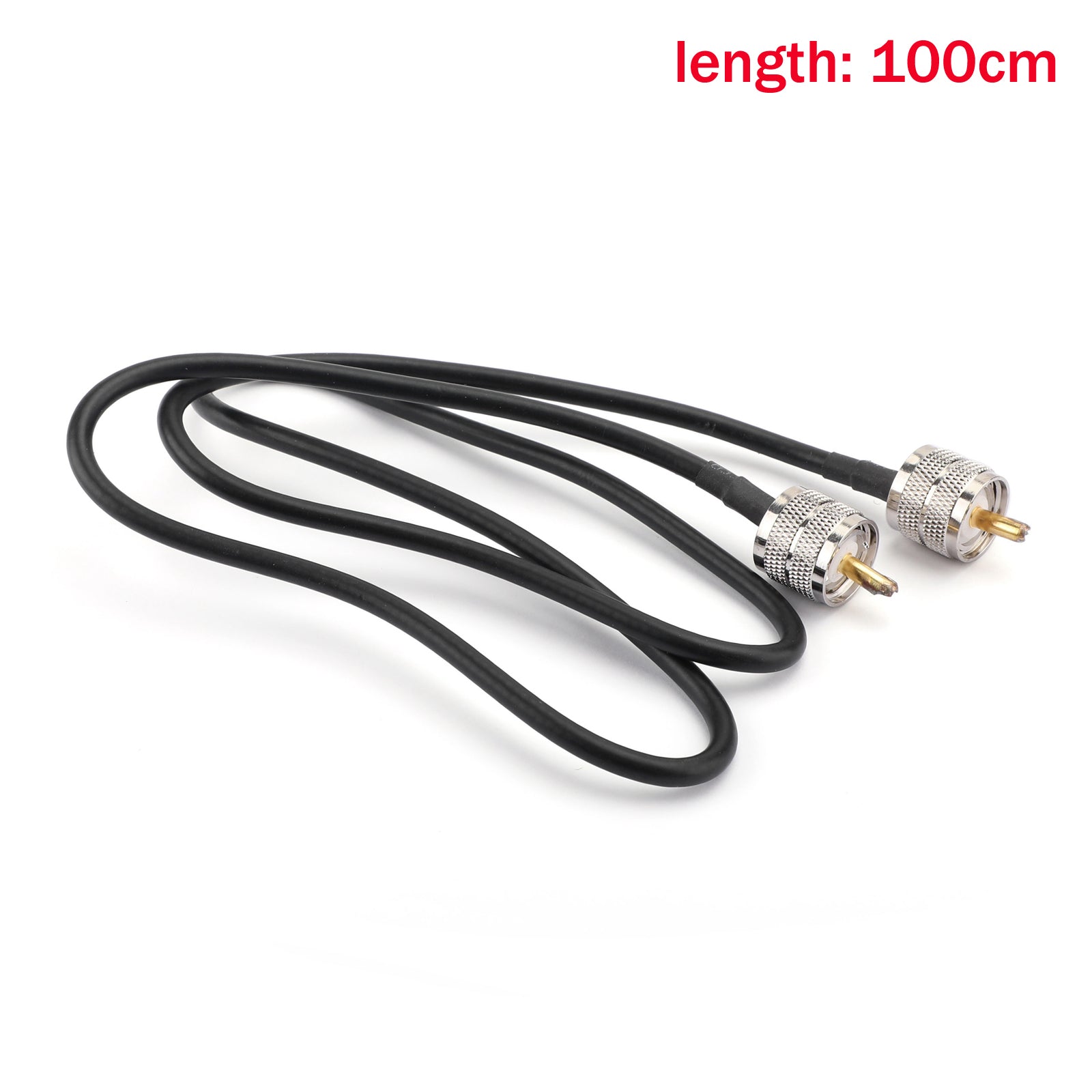 1Pcs UHF PL259 Male to Male Plug Coax Pigtail Jumper Coaxial Cable RG58 100cm Connector