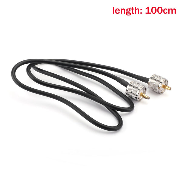 1 Uds UHF PL259 macho a macho enchufe coaxial Pigtail Jumper Cable Coaxial RG58 100cm conector
