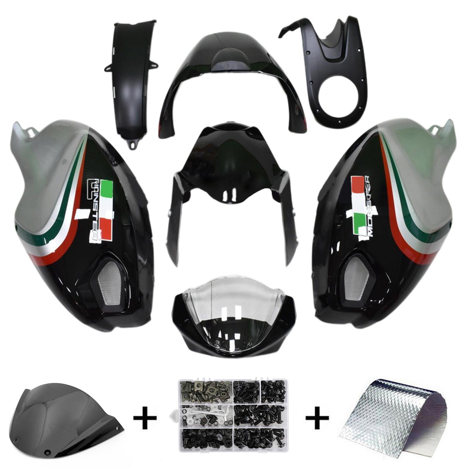 دوكاتي مونستر 696 796 1100 S EVO جميع السنوات Fairing Kit هيكل السيارة