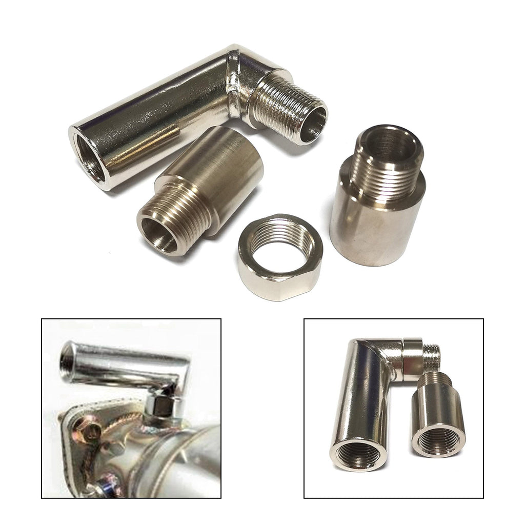 O2 Sensor Angled Extenders O2 Oxygen Spacer Sensor Angled Extender 90 Degrees 02 Bung Extension M